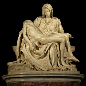 A photo of Michaelangelo's Pieta.