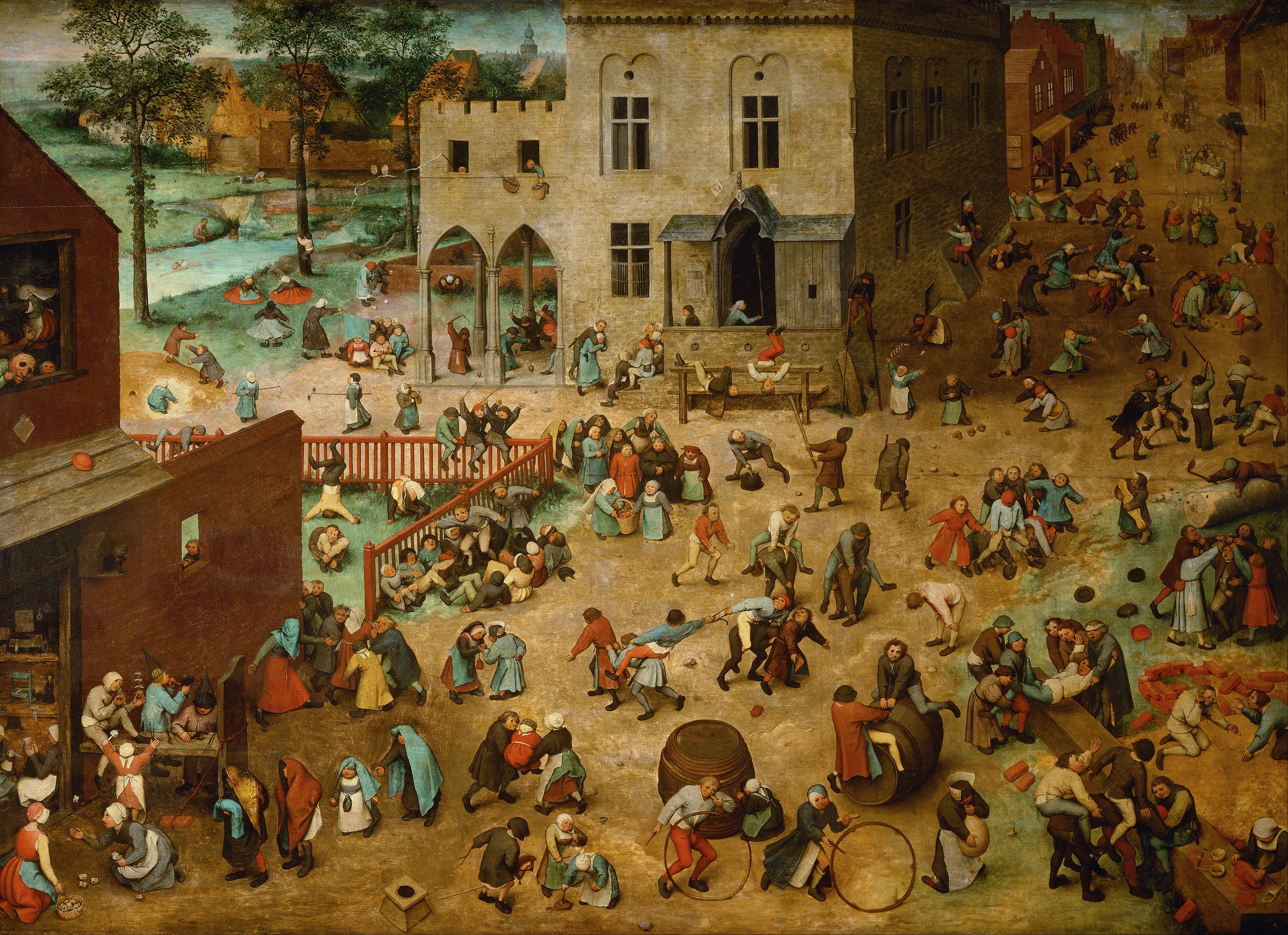 1560s painting depicting children playing.